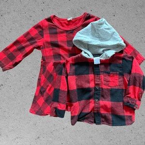 B/G twin bundle in plaid